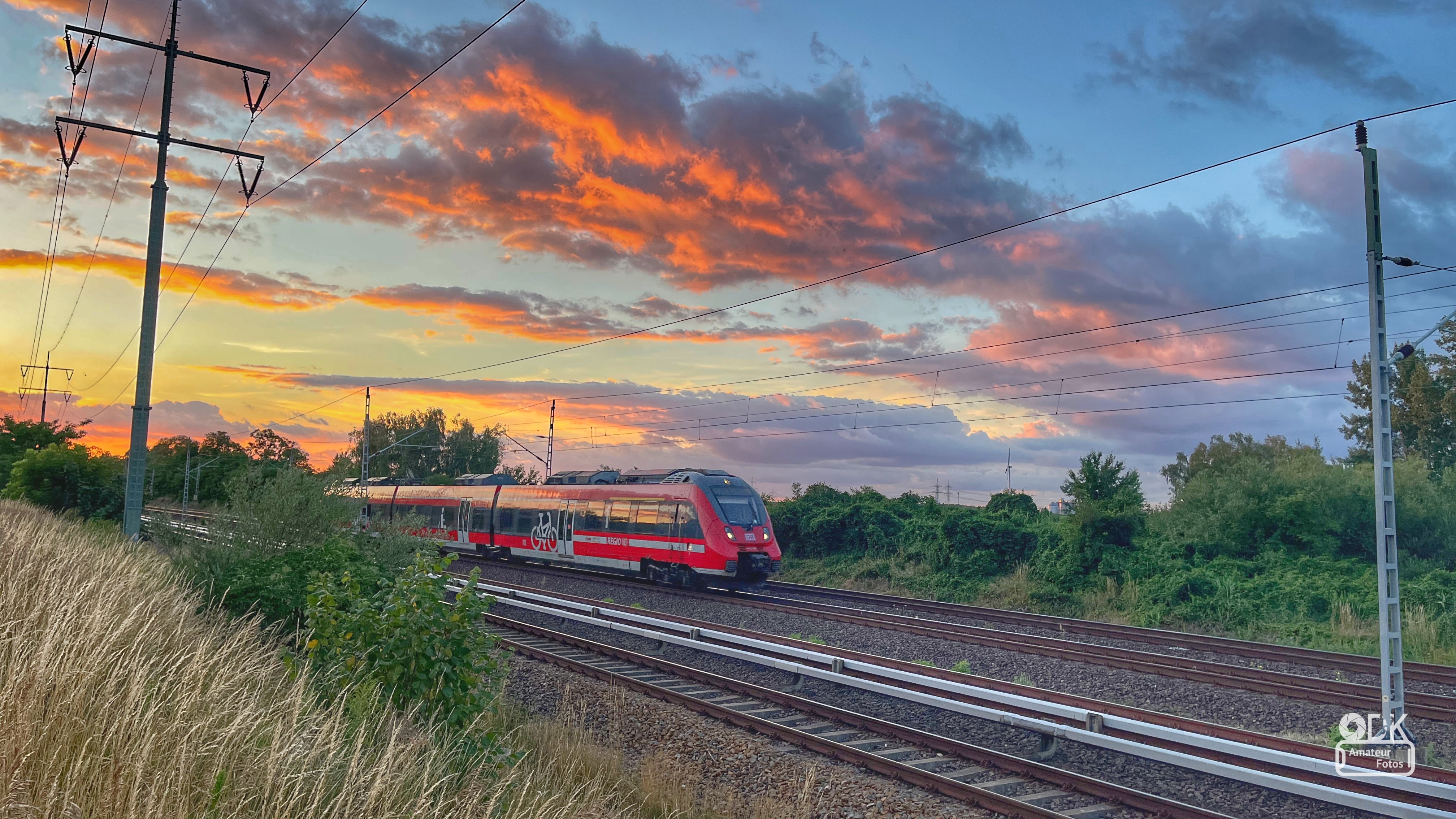 Train Sunset Berlin
